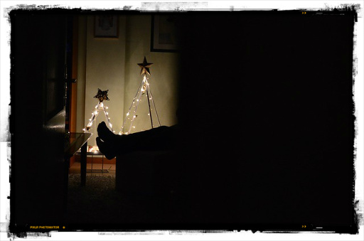 True ghost story in Hamilton, Ontario. Depiction of Christmas lights.